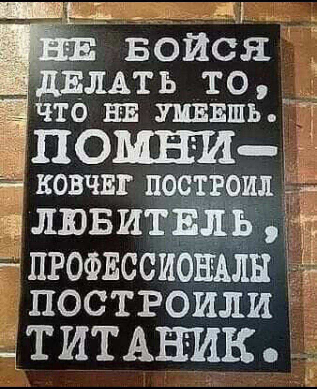 Делать то,  что не уп.еешь т профессиощлн . Построили '