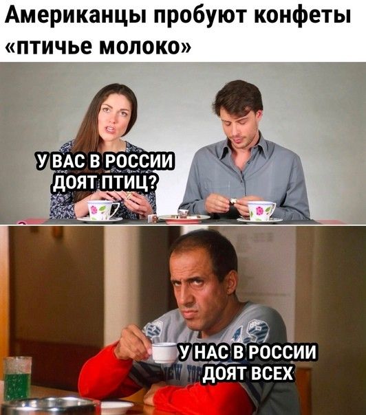 Американцы пробуют конфеты птичье молоко Г о