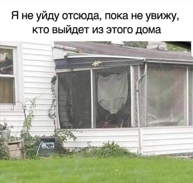 Я не уйду отсюда пока не увижу кто выйдет из этого дома