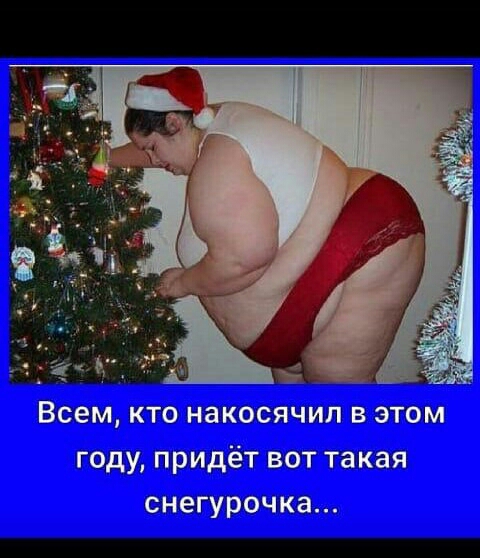 Всем кто накосячил в этом году придёт вот такая снегурочка