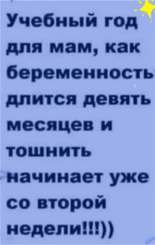 Учебный год для мам как беременность длится девять месяцев и тошнить начинает уже со второй недели