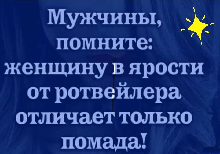 Мужчины помните женщину в ярости от ротвейлера отлшчает только помада