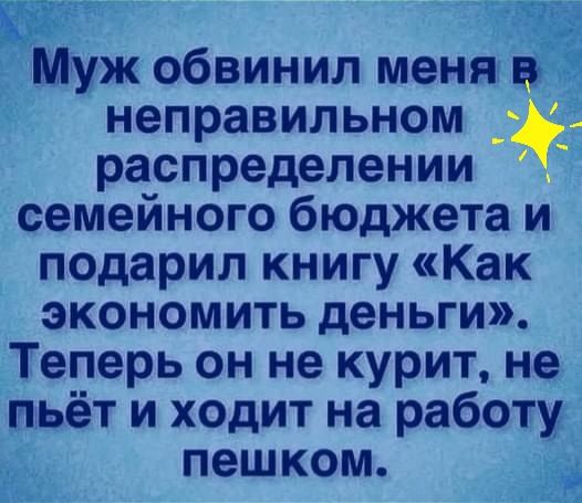 Ёж обвинил меня неправильном распределении семейного бюджета и подарил книгу Как экономить деньги Те_г_ерь он не курит не птьёт и ходит на работу пешком