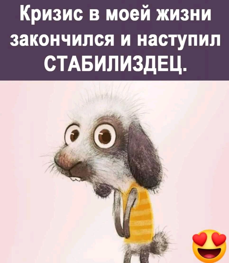 Кризис в моей жизни закончился и наступил СТАБИЛИЗДЕЦ