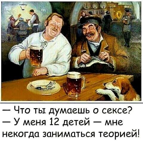 Что ты думаешь о сексе У меня 12 детей мне некогда заниматься теорией