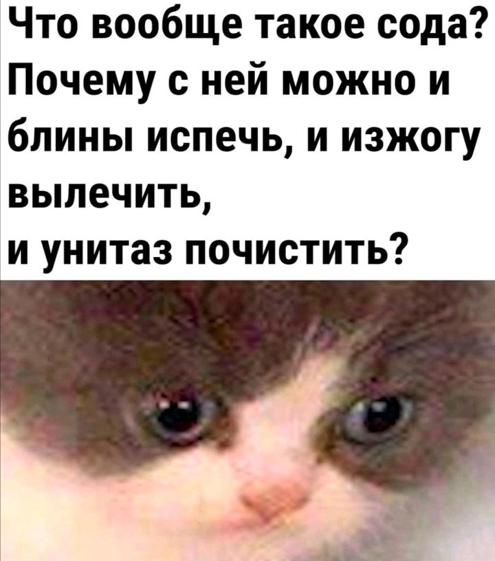 Что вообще такое сода Почему с ней можно и блины испечь и изжогу вылечить и унитаз почистить