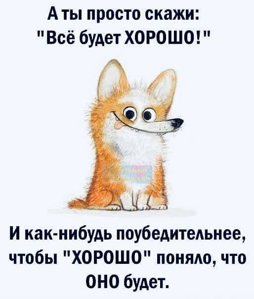 А ты просто скажи Всё будет ХОРОШО И как нибудь поубедитеАьнее чтобы ХОРОШО поняло что ОНО будет