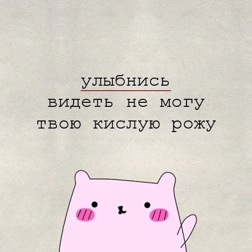 улыбнись видеть не могу твою кислую рожу