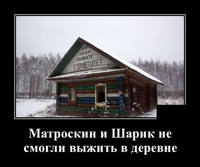 Матроскин и Шарик не смогли выжить в деревне