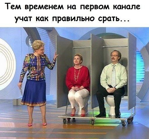 Тем временем на первом канале учат как правильно срать п