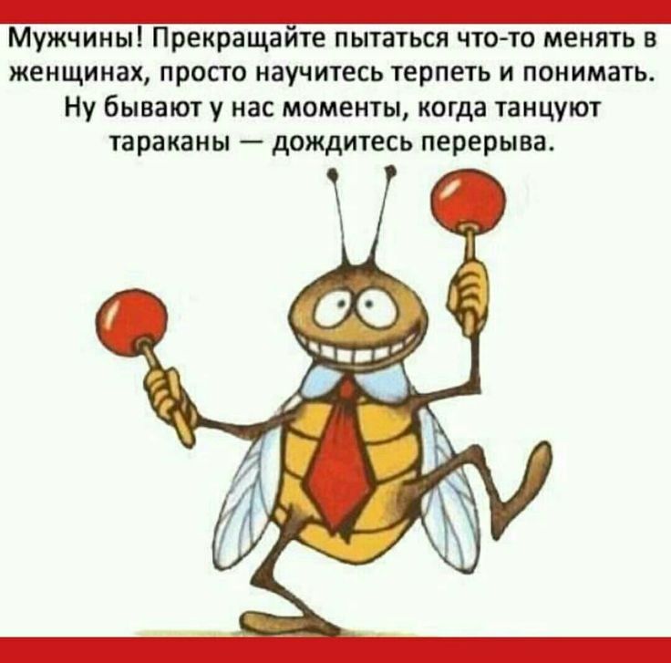 Мужчины Прекращайте пытаться что то менять в женщинах просто научитесь терпеть и понимать Ну бывают у нас моменты когда танцуют Тараканы _ дождитесь перерыва
