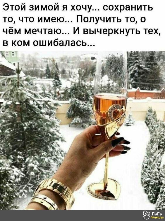 Этой зимой я хочу сохранить то что имею Получить то о чём мечтаю И вычеркнуть тех в ком ошибалась