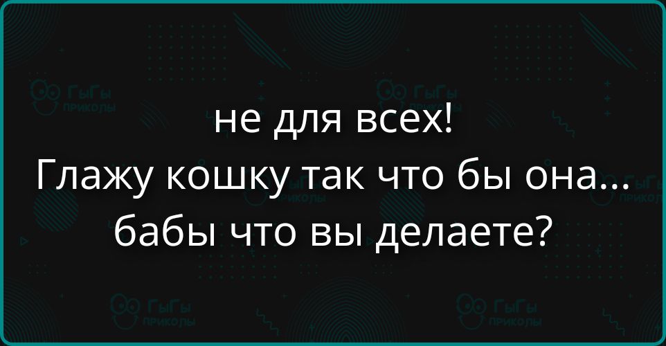 не для всех! Глажу кошку так что бы она... бабы что вы делаете?