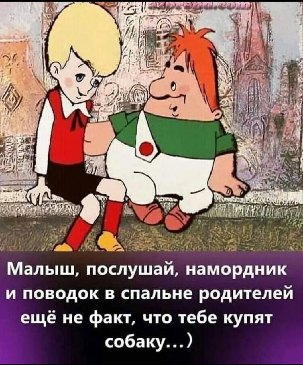 Малыш послушай намордник и поводок в спальне родителей ещё не факт что тебе купят собаку Ш