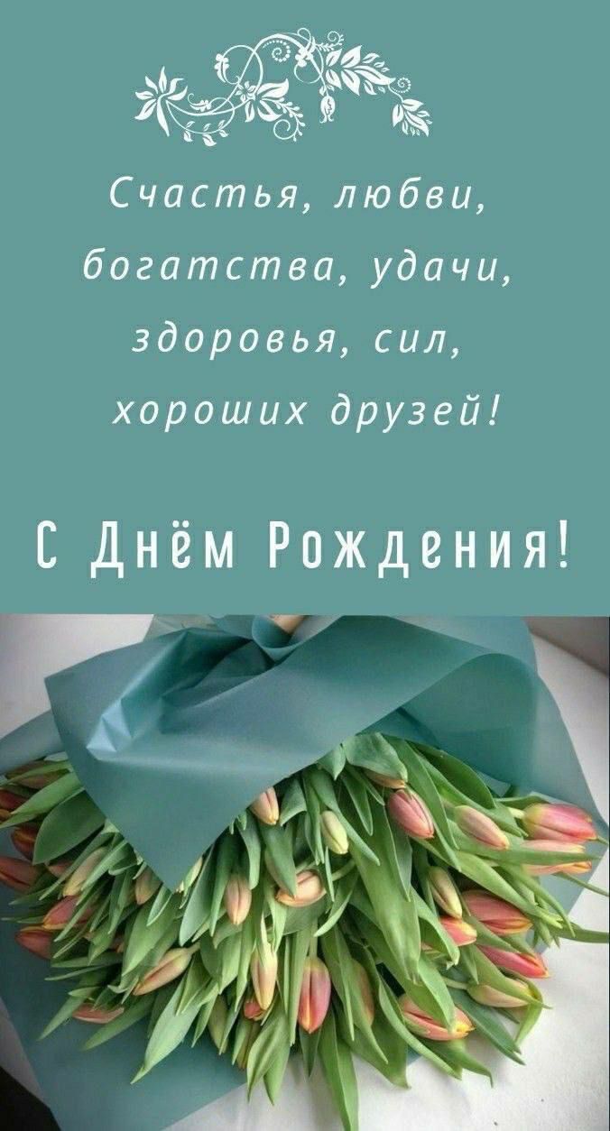 Счастья любви богатства удачи здоровья сил хороших друзей Вднём Рождения