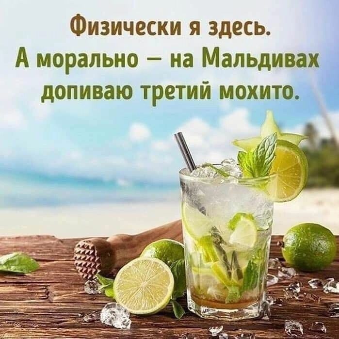 Физически я здесь А морально на Мальдивах допиваю третий мохито