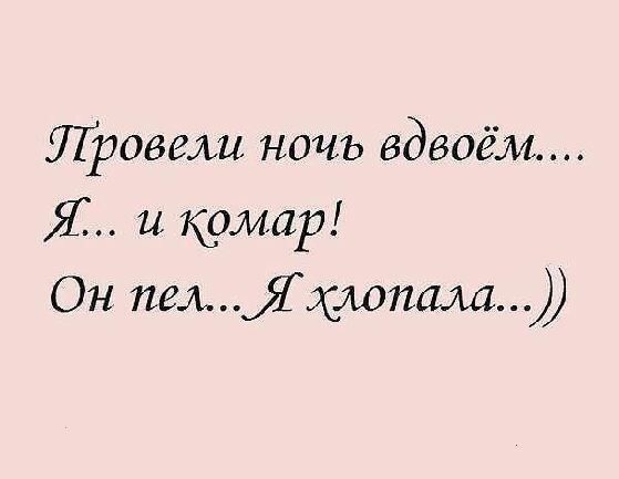 УТРОБВАЫ НОЧЬ вдвоём Я и комар Он немТэсмпала