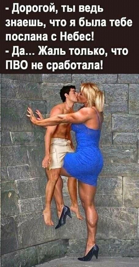 дорогой ты ведь знаешь что я была тебе послана с Небес да Жаль только что ПВО не сработала