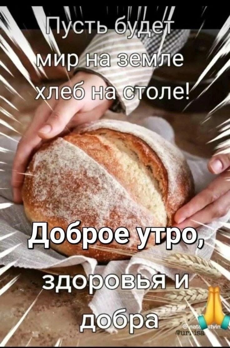 Пусть будет мир на земле хлеб на столе! Доброе утро, здоровья и добра