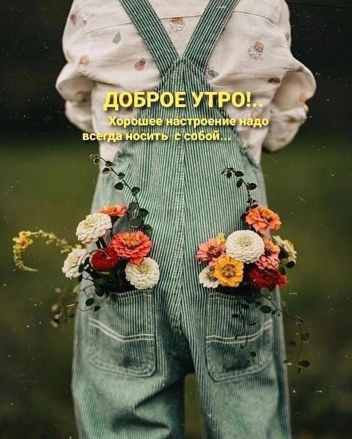 ДОБРОЕ УТРО!
Хорошее настроение надо всегда носить с собой.