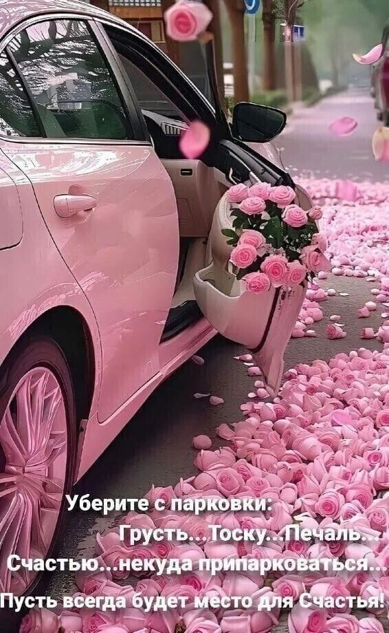 Уберите с парковки: Грусть. Тоску. Печаль. Счастью.. некуда припарковаться.. Пусть всегда будет место для Счастья!