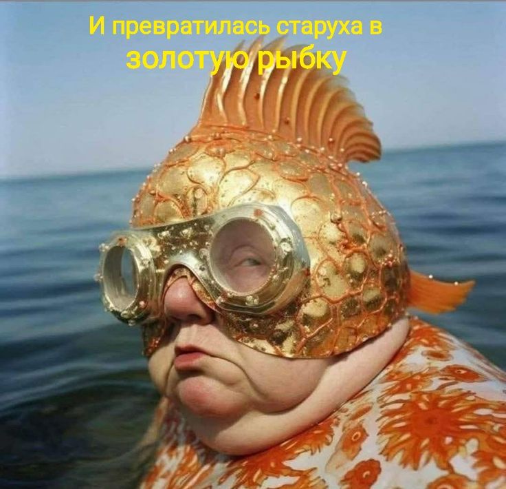 И превратилась старуха в золотую рыбку