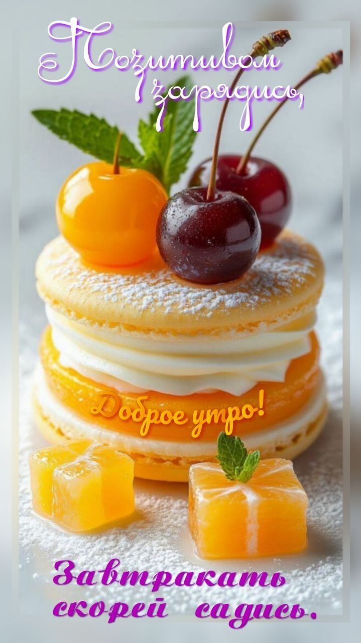 Позитивом зарядись, Доброе утро! Завтракать скорей садись.