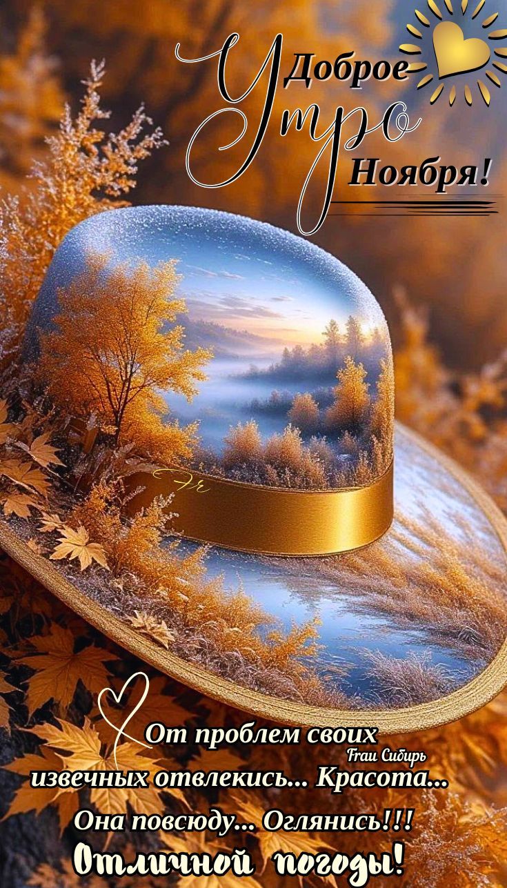 Доброе утро Ноября! От проблем своих извечных отвлекшись... Красота... Она повсюду... Оглянись!!! Отличной погоды!