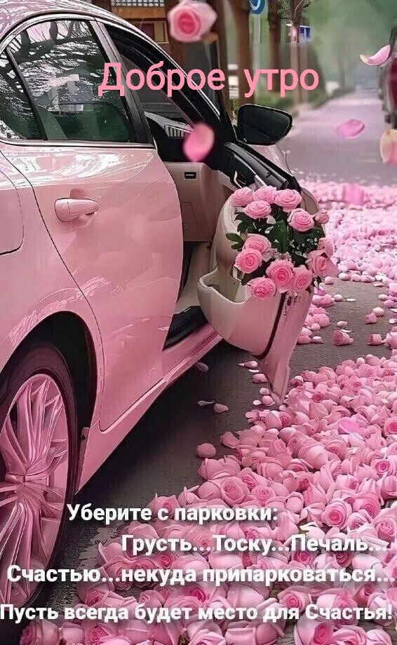 Доброе утро
Уберите с парковки: Грусть.. Тоску.. Печаль.. Счастью.. некуда припарковаться.. Пусть всегда будет место для Счастья!