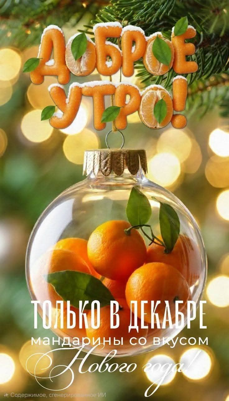 ДОБРОЕ УТРО! ТОЛЬКО В ДЕКАБРЕ мандарины со вкусом Нового года