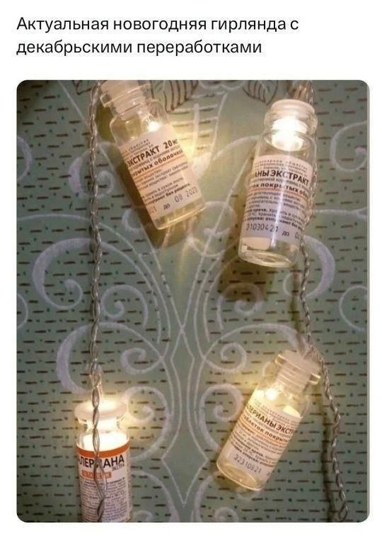 Актуальная новогодняя гирлянда с декабрьскими переработками