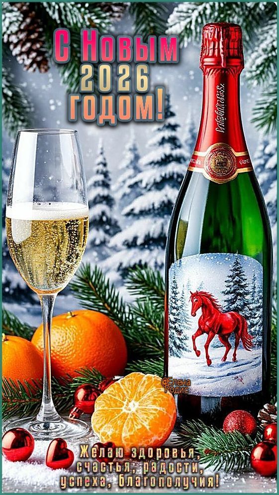 С Новым 2026 годом!
Желаю здоровья, счастья, радости, успеха, благополучия!