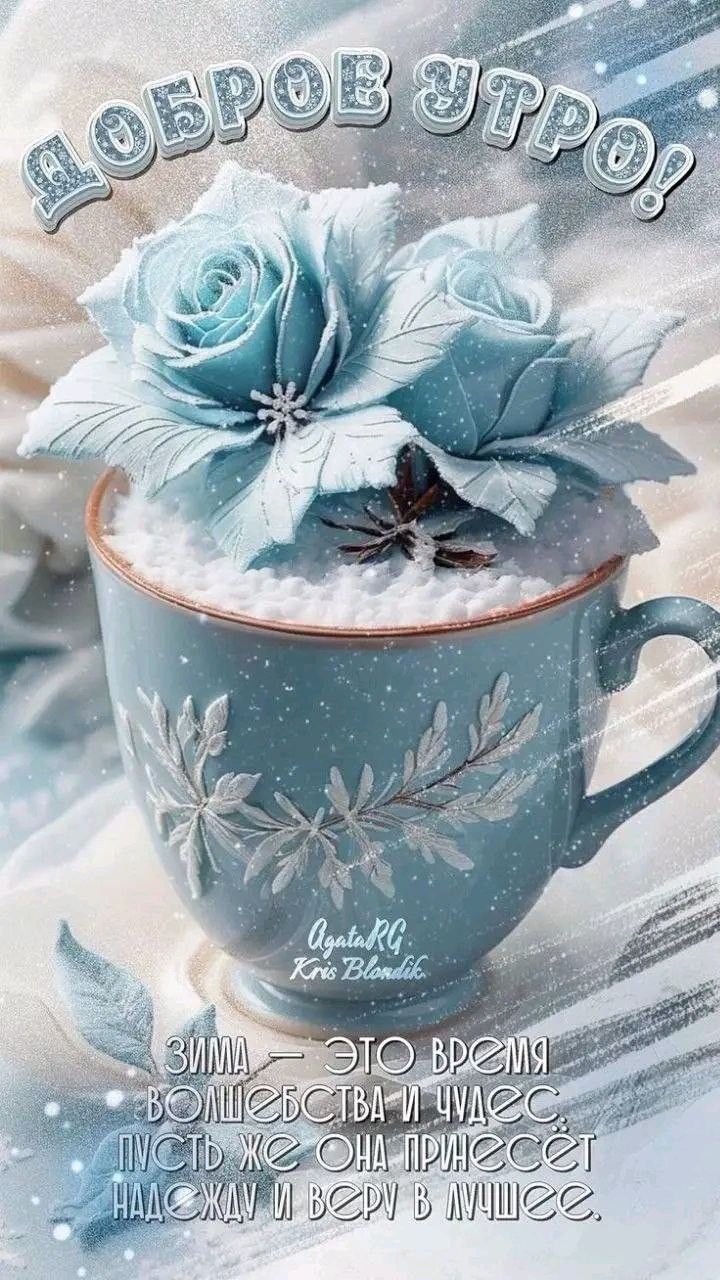 Доброе утро! Зима — это время волшебства и чудес. Пусть же она принесёт надежду и веру в лучшее.