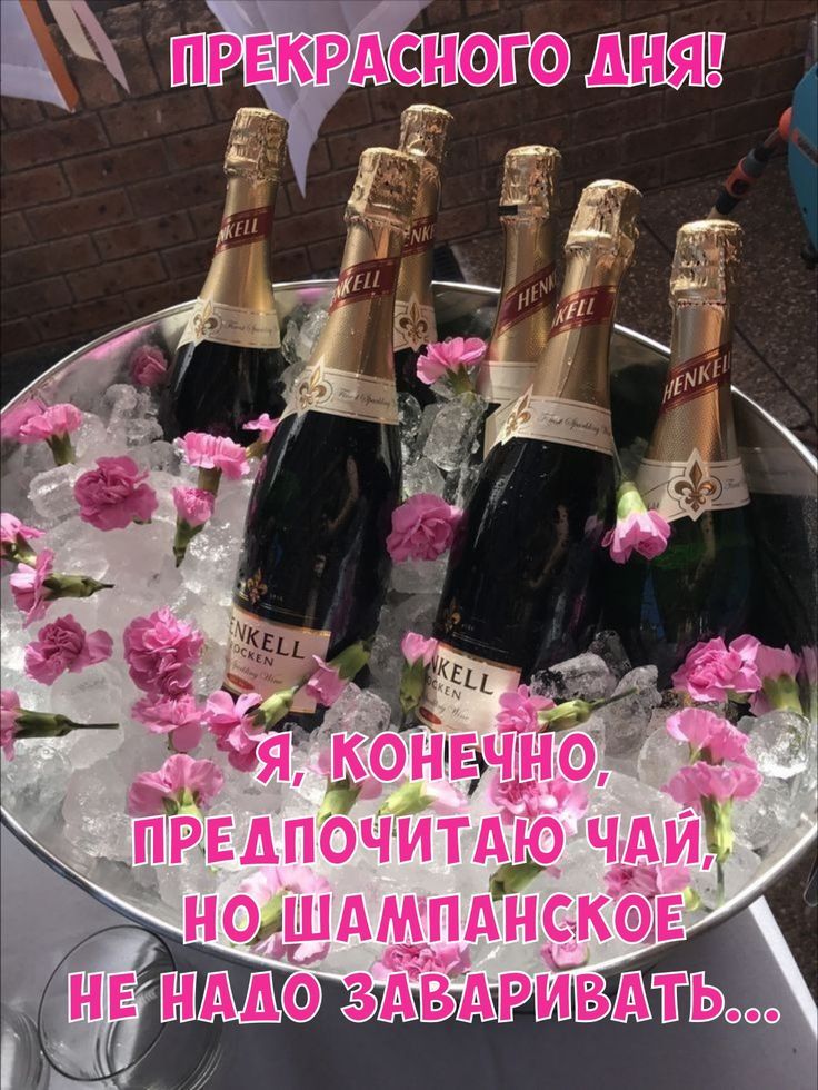 ПРЕКРАСНОГО ДНЯ! Я, КОНЕЧНО, ПРЕДПОЧИТАЮ ЧАЙ, НО ШАМПАНСКОЕ НЕ НАДО ЗАВАРИВАТЬ...