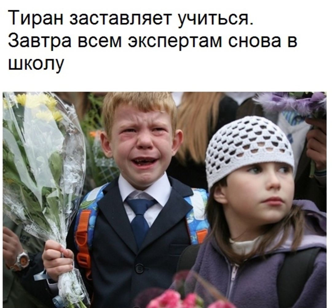 Тиран заставляет учиться Завтра всем экспертам снова в школу