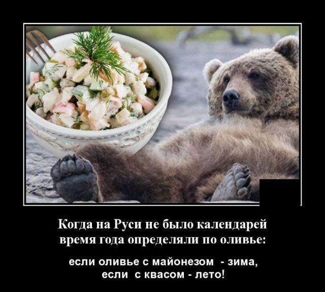Когда на Руси не было календарей время года определяли по оливье если оливье с майонезом зима если квасом лето