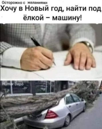 Оспрокиос ищиции Хочу в Новый год найти под ёлкой машину