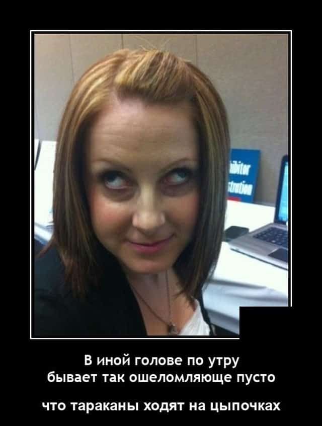 В иной голове по утру бывает так ошеломляюще пусто ЧТО Тараканы ХОДЯТ на цыпочках