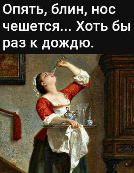 Опять блин нос чешется Хоть бы раз к дождю і _ зі