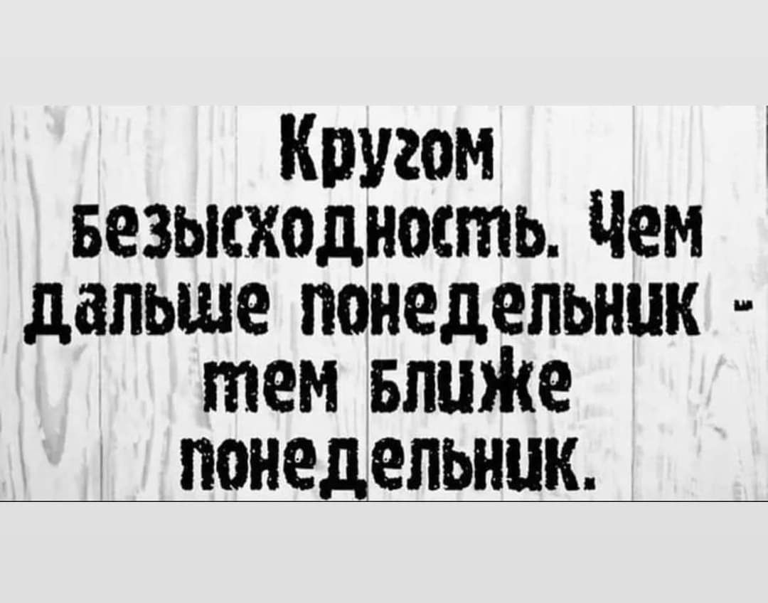 Кпугом везысходность Чем дальше понедельник тем впиЖе понедельник