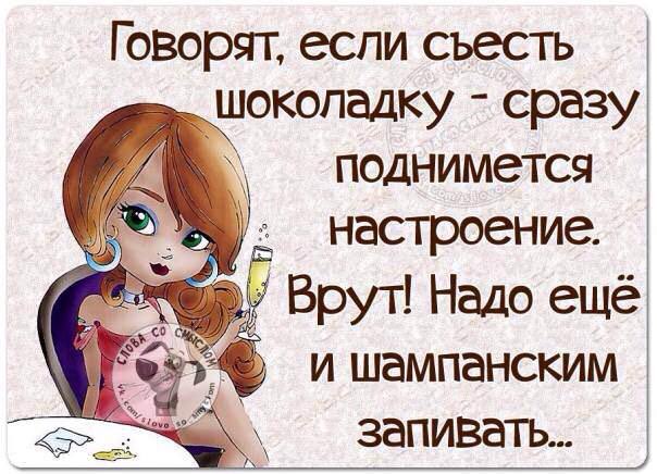 Говорят если съесть шоколадку сразу _ поднимется настроение ддт Брут Надо ещё и шампанским запивать