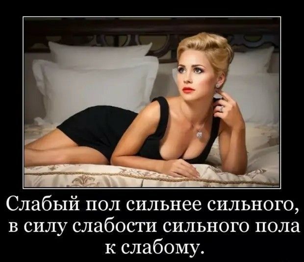 Слабый пол сильнее сильного в силу слабости сильного пола к слабому