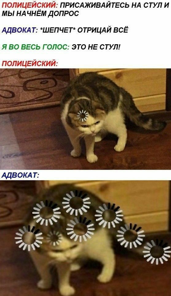 полицвй9кий ПРИСАЖИВАЙТЕСЬ НА стул и мы НА чнвм допрос АДВОКАТ ШЕПЧЕТ ОТРИЦАЙ всЁ Я ВО ВЕСЬ ГОЛОС ЭТО НЕ СТУЛ полицейский ъ __ АДВОКАТ Е 5 Е 5