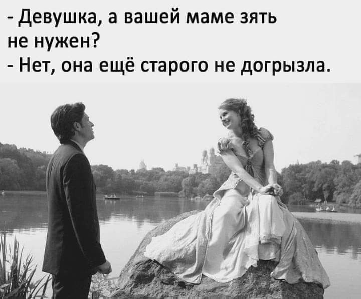 Девушка а вашей маме зять не нужен Нет она ещё старого не догрыала