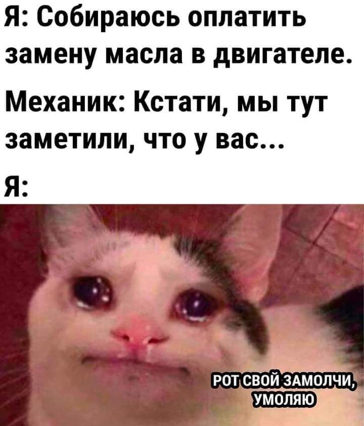 Я Собираюсь оплатить замену масла в двигателе Механик Кстати мы тут заметили что у вас