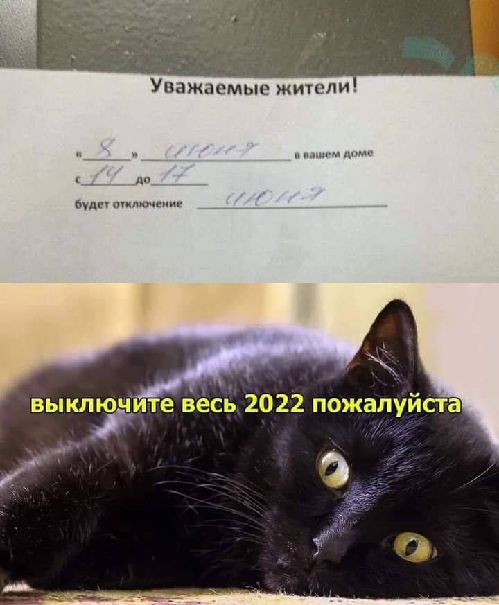 Уважаемые жители и м выключите весь 2022 пожалуйста