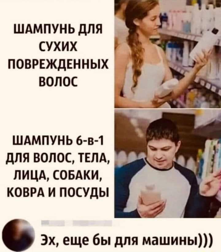 ШАМПУНЬ дЛЯ СУХИХ ПОВРЕЖДЕННЫХ ВОЛОС ШАМПУНЬ 6в 1 дЛЯ ВОЛОС ТЕЛА ЛИЦА СОБАКИ КОВРА И ПОСУДЫ 3х еще бы для машины