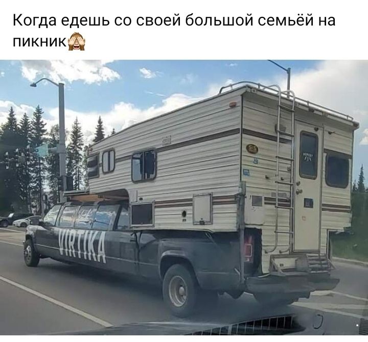 Когда едешь со своей большой семьёй на пикникд