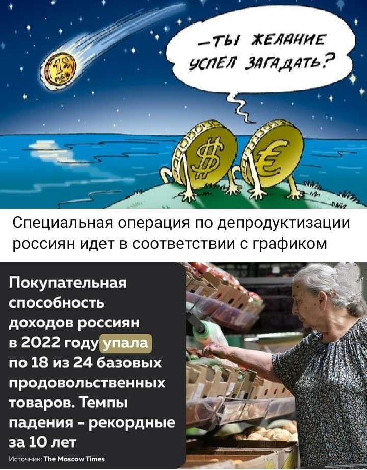 ты жидн ути длтдль Специальная операция по депродуктизации РОССИЯН ИДЕТ В СООТВЕТСТВИИ С ГрафИКОМ Покупатепьная способность доходов россиян в 2022 году по 18 из 24 базовых продавал ьствен ных товаров Темпы падения рекордные за 10 пе1