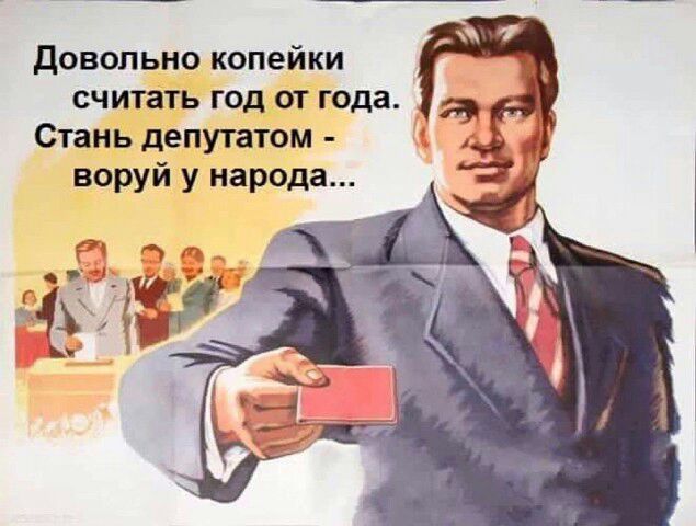 довольно копейки считать год от года Стань депутатом воруй у народа